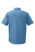 Dri Duck 4445DD Mens Crossroad Short Sleeve Button Down Shirt w/ Double Pockets Slate Blue Flat Back