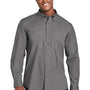 Dri Duck Mens Craftsman Long Sleeve Button Down Shirt w/ Double Pockets - Gunmetal Grey - NEW