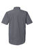 Dri Duck 4451DD Mens Craftsman Ripstop Short Sleeve Button Down Shirt w/ Double Pockets Gunmetal Grey Flat Back