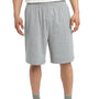 Sport-Tek Mens Jersey Knit Shorts w/ Pockets - Heather Grey