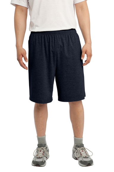Sport-Tek ST310 Jersey Knit Shorts w/ Pockets True Navy Blue Front