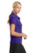 Nike 452885 Womens Sport Swoosh Dri-Fit Moisture Wicking Short Sleeve Polo Shirt Purple Side