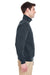 Jerzees 4528 Mens Super Sweats NuBlend Fleece 1/4 Zip Sweatshirt Heather Black Side