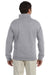 Jerzees 4528 Mens Super Sweats NuBlend Fleece 1/4 Zip Sweatshirt Oxford Grey Back