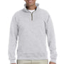 Jerzees Mens Super Sweats NuBlend Pill Resistant Fleece 1/4 Zip Sweatshirt - Ash Grey