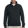 Jerzees Mens Super Sweats NuBlend Pill Resistant Fleece 1/4 Zip Sweatshirt - Black
