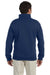 Jerzees 4528 Mens Super Sweats NuBlend Fleece 1/4 Zip Sweatshirt Navy Blue Back