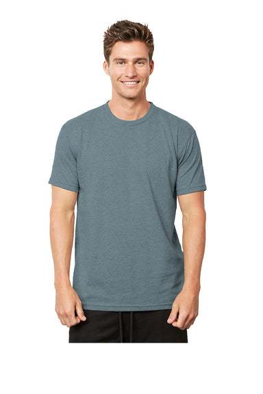Next Level 4600 Mens Eco Short Sleeve Crewneck T-Shirt Heather Pacific Blue Front