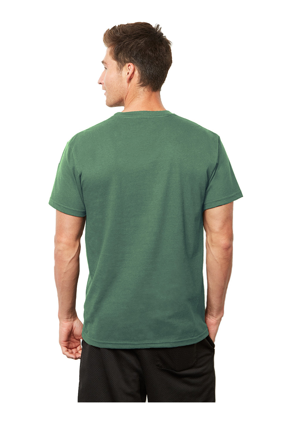 Next Level 4600 Mens Eco Short Sleeve Crewneck T-Shirt Royal Pine Green Back