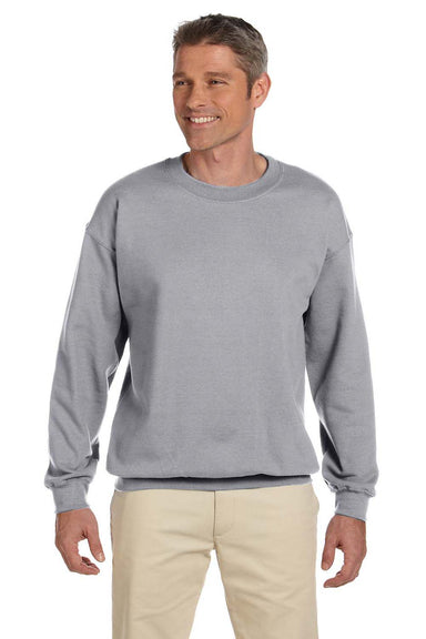 Jerzees 4662 Mens Super Sweats NuBlend Fleece Crewneck Sweatshirt Oxford Grey Front