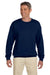 Jerzees 4662 Mens Super Sweats NuBlend Fleece Crewneck Sweatshirt Navy Blue Front