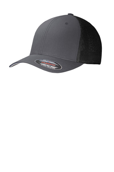 Port Authority C812 Mens Stretch Fit Hat Graphite Grey/Black Front