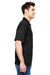 Hanes 4800 Mens Cool Dri Fresh IQ Moisture Wicking Short Sleeve Polo Shirt Black Side