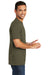 Port & Company USA100 Mens USA Made Short Sleeve Crewneck T-Shirt Olive Drab Green Side