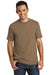 Port & Company USA100 Mens USA Made Short Sleeve Crewneck T-Shirt Woodland Brown Front