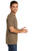 Port & Company USA100 Mens USA Made Short Sleeve Crewneck T-Shirt Woodland Brown Side