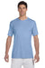 Hanes 4820 Mens Cool DRI FreshIQ Moisture Wicking Short Sleeve Crewneck T-Shirt Light Blue Front