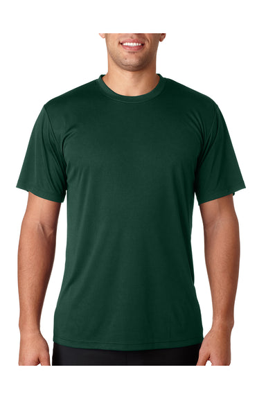 Hanes 4820 Mens Cool DRI FreshIQ Moisture Wicking Short Sleeve Crewneck T-Shirt Forest Green Front