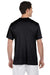 Hanes 4820 Mens Cool DRI FreshIQ Moisture Wicking Short Sleeve Crewneck T-Shirt Black Back