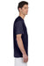 Hanes 4820 Mens Cool DRI FreshIQ Moisture Wicking Short Sleeve Crewneck T-Shirt Navy Blue Side