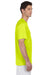 Hanes 4820 Mens Cool DRI FreshIQ Moisture Wicking Short Sleeve Crewneck T-Shirt Safety Green Side