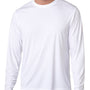 Hanes Mens Cool DRI FreshIQ Moisture Wicking Long Sleeve Crewneck T-Shirt - White