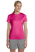 Hanes 4830 Womens Cool DRI FreshIQ Moisture Wicking Short Sleeve Crewneck T-Shirt Wow Pink Front