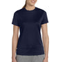 Hanes Womens Cool DRI FreshIQ Moisture Wicking Short Sleeve Crewneck T-Shirt - Navy Blue