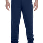 Jerzees Mens Super Sweats NuBlend Pill Resistant Fleece Sweatpants w/ Pockets - Navy Blue