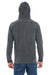Comfort Colors 4900 Mens Long Sleeve Hooded T-Shirt Hoodie Pepper Grey Back