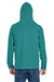 Comfort Colors 4900 Mens Long Sleeve Hooded T-Shirt Hoodie Seafoam Green Back