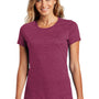 District Womens Perfect Weight Short Sleeve Crewneck T-Shirt - Heather Loganberry Pink