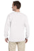 Fruit Of The Loom 4930 Mens HD Jersey Long Sleeve Crewneck T-Shirt White Back