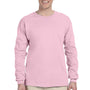 Fruit Of The Loom Mens HD Jersey Long Sleeve Crewneck T-Shirt - Classic Pink