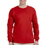 Fruit Of The Loom Mens HD Jersey Long Sleeve Crewneck T-Shirt - True Red