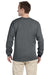 Fruit Of The Loom 4930 Mens HD Jersey Long Sleeve Crewneck T-Shirt Charcoal Grey Back