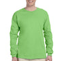 Fruit Of The Loom Mens HD Jersey Long Sleeve Crewneck T-Shirt - Kiwi Green