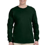 Fruit Of The Loom Mens HD Jersey Long Sleeve Crewneck T-Shirt - Forest Green - Closeout