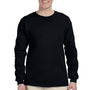 Fruit Of The Loom Mens HD Jersey Long Sleeve Crewneck T-Shirt - Black - Closeout