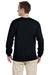 Fruit Of The Loom 4930 Mens HD Jersey Long Sleeve Crewneck T-Shirt Black Back