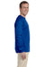 Fruit Of The Loom 4930 Mens HD Jersey Long Sleeve Crewneck T-Shirt Royal Blue Side