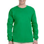 Fruit Of The Loom Mens HD Jersey Long Sleeve Crewneck T-Shirt - Kelly Green