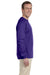 Fruit Of The Loom 4930 Mens HD Jersey Long Sleeve Crewneck T-Shirt Purple Side