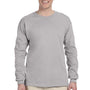 Fruit Of The Loom Mens HD Jersey Long Sleeve Crewneck T-Shirt - Silver Grey