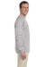Fruit Of The Loom 4930 Mens HD Jersey Long Sleeve Crewneck T-Shirt Silver Grey Side