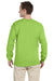 Fruit Of The Loom 4930 Mens HD Jersey Long Sleeve Crewneck T-Shirt Neon Green Back