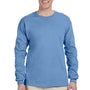 Fruit Of The Loom Mens HD Jersey Long Sleeve Crewneck T-Shirt - Columbia Blue