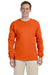 Fruit Of The Loom 4930 Mens HD Jersey Long Sleeve Crewneck T-Shirt Burnt Orange Front