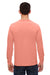 Fruit Of The Loom 4930 Mens HD Jersey Long Sleeve Crewneck T-Shirt Heather Coral Red Back
