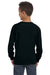 Fruit Of The Loom 4930B Youth HD Jersey Long Sleeve Crewneck T-Shirt Black Back